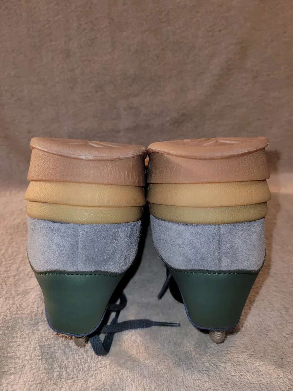 Adidas Women's Size 6.5 Gazelle Bold Preloved Ink Mineral Green Tan Gum Sneakers